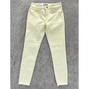 DL1961 Florence Jeans Womens Size 26 Yellow Citrus Cropped Skinny Ankle Fray NWT